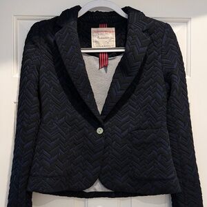 Cartonnier- Anthropologie Black Textured Women's Blazer